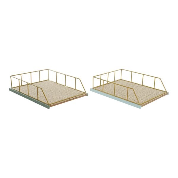 Δίσκος DKD Home Decor Πολυπροπυλένιο (ΡΡ) Ξύλο MDF (2 pcs) - S3015216