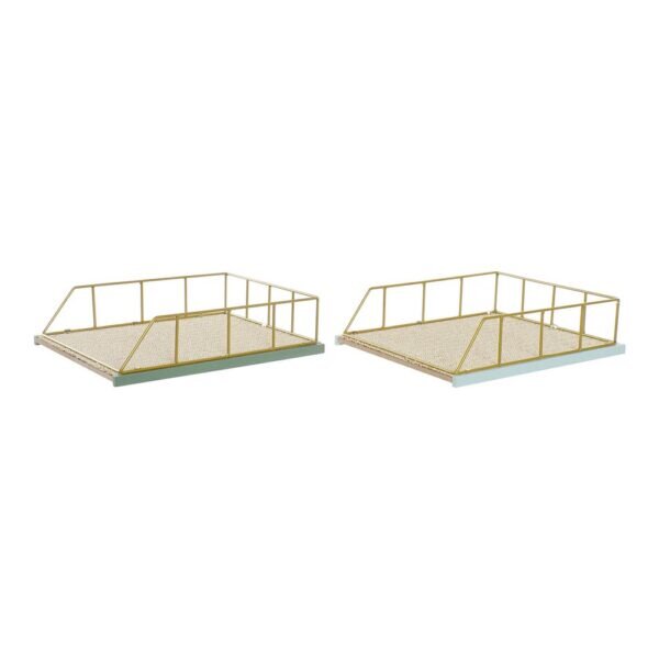 Δίσκος DKD Home Decor Πολυπροπυλένιο (ΡΡ) Ξύλο MDF (2 pcs) - S3015216