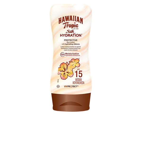 Hawaiian Tropic Silk Hydration Αδιάβροχη Αντηλιακή Λοσιόν Σώματος SPF15 180ml - NVA1001407