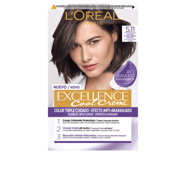 Μόνιμος Χρωματισμός σε Κρέμα L'Oreal Make Up Excellence Cool 5.11-castaño claro ceniza intenso - NVA3942213