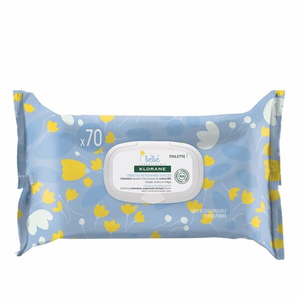 KLORANE BÉBÉ gentle cleansing wipes 70 pcs - NVA0105001