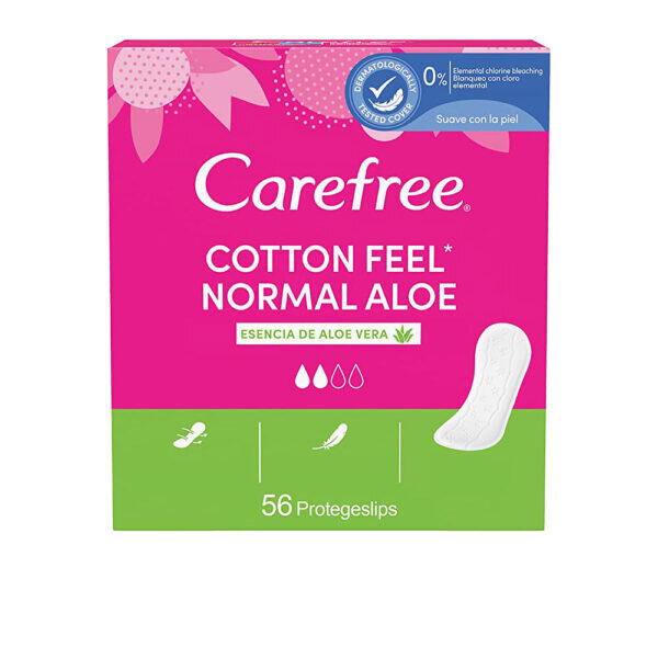 Σερβιετάκια Carefree Cotton Feel Normal Aloe (56 Uds) - NVA1552804