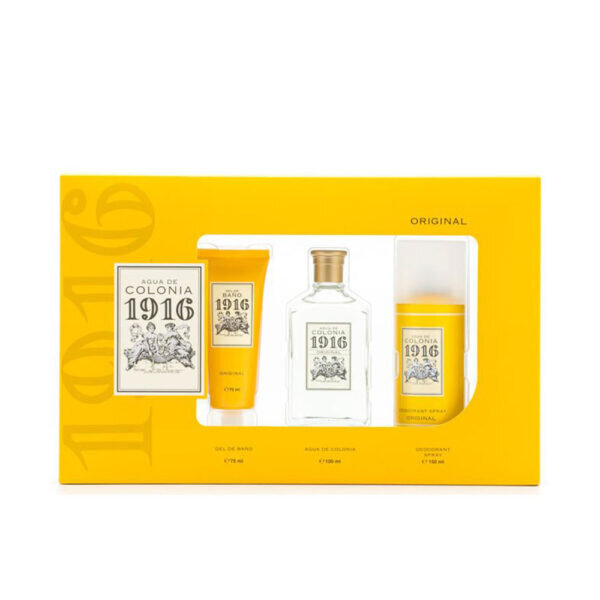 Σετ unisex Άρωμα Puig Agua de Colonia 1916 3 Τεμάχια Eau de Toilette vaporizador 100 ml + deodorant spray 150 ml + gel bath 75 ml - NVA5033734