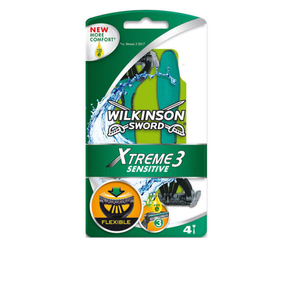 Ξυράφια Μίας Χρήσης Wilkinson Sword Xtreme-3 Sensitive 4 Μονάδες - NVA0010400