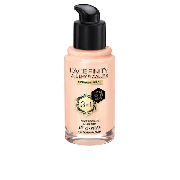 MAX FACTOR FACEFINITY ALL DAY FLAWLESS 3 IN 1 foundation #C10-fair porcelain 30 ml - NVA3999407