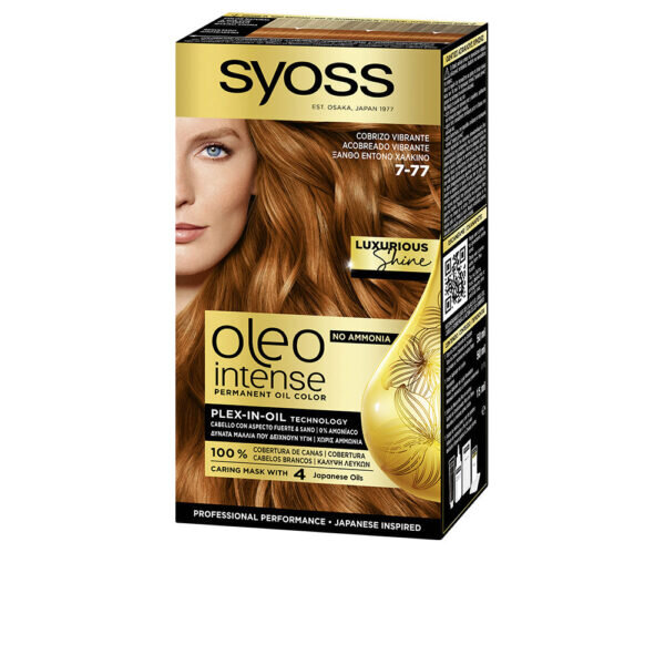 SYOSS OLEO INTENSE ammonia-free hair color luxurious shine #7-77-vibrant copper 5 pcs - NVA1661187