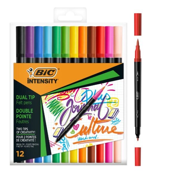 Σετ Μαρκαδόροι Bic Intensity 12 Τεμάχια Πολύχρωμο - S8426654