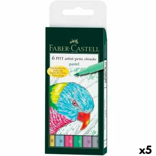 Σετ Μαρκαδόροι Faber-Castell Pitt Artist θήκη Κέικ 5 Μονάδες - S8421958