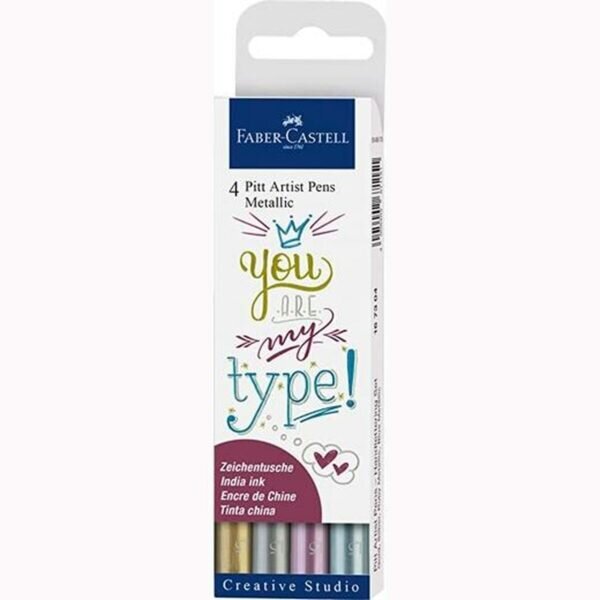 Σετ Μαρκαδόροι Faber-Castell Pitt Artist θήκη Μεταλλικό 5 Μονάδες - S8421960