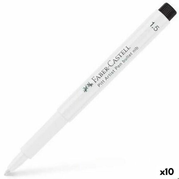 Μόνιμος δείκτης Faber-Castell Λευκό x10 - S8421774