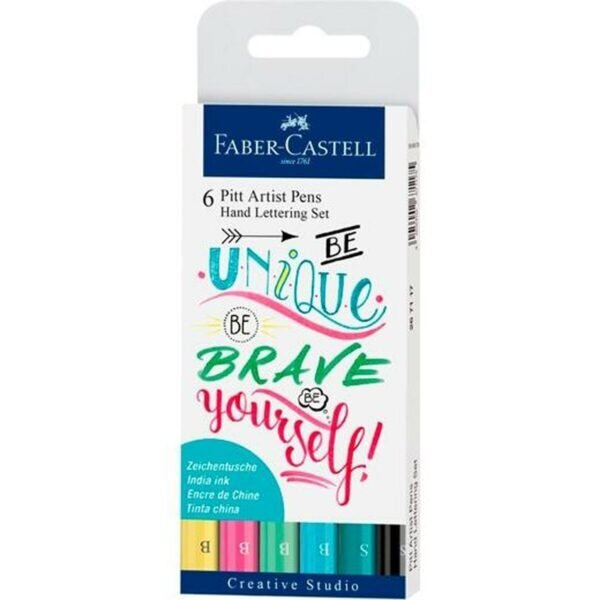 Σετ Μαρκαδόροι Faber-Castell Pitt Artist θήκη Καλλιγραφία Κέικ 5 Μονάδες - S8422015