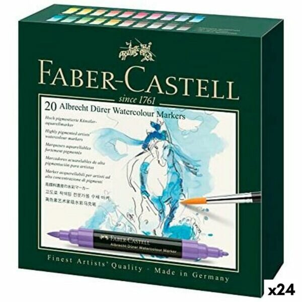 Σετ Μαρκαδόροι Faber-Castell θήκη Νερομπογιές 24 Μονάδες - S8421937