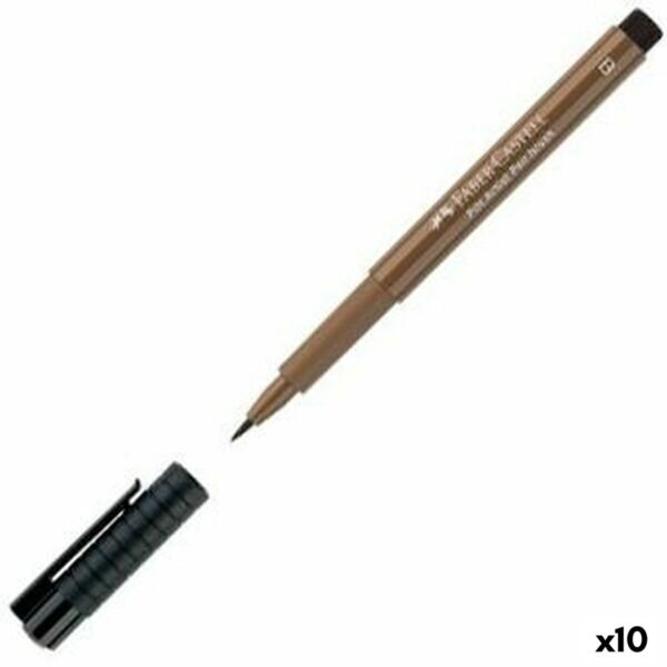 Μαρκαδόροι Faber-Castell Pitt Artist Σκούρο καφέ x10 - S8421990