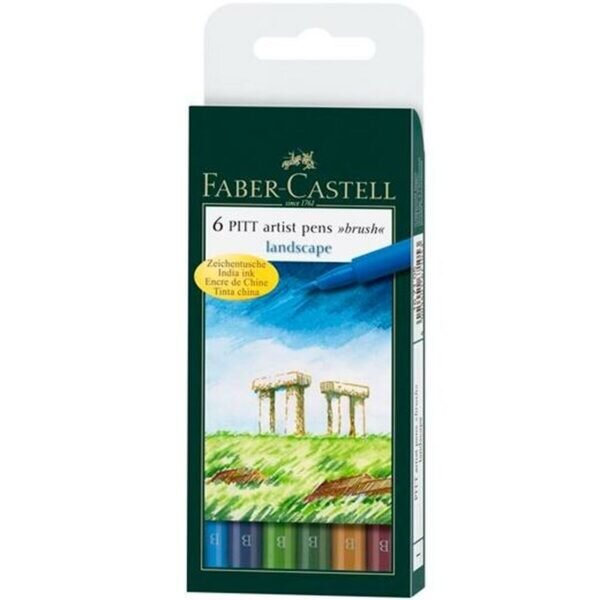 Σετ Μαρκαδόροι Faber-Castell Pitt Artist Landscape θήκη 5 Μονάδες - S8421955