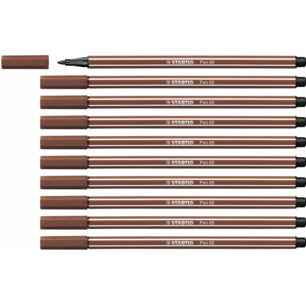 Μαρκαδόροι Stabilo Pen 68 Καφέ (x10) - S8417652