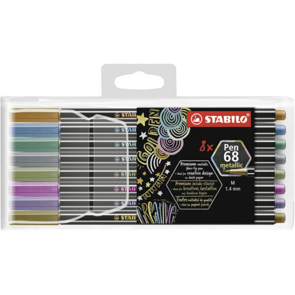 Σετ Μαρκαδόροι Stabilo Pen 68 metallic 8 Τεμάχια Πολύχρωμο - S8417666