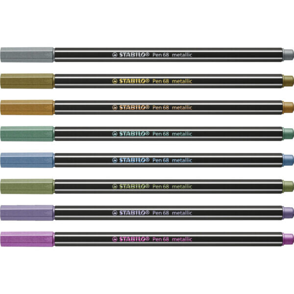 Σετ Μαρκαδόροι Stabilo Pen 68 metallic 8 Τεμάχια Πολύχρωμο - S8417666