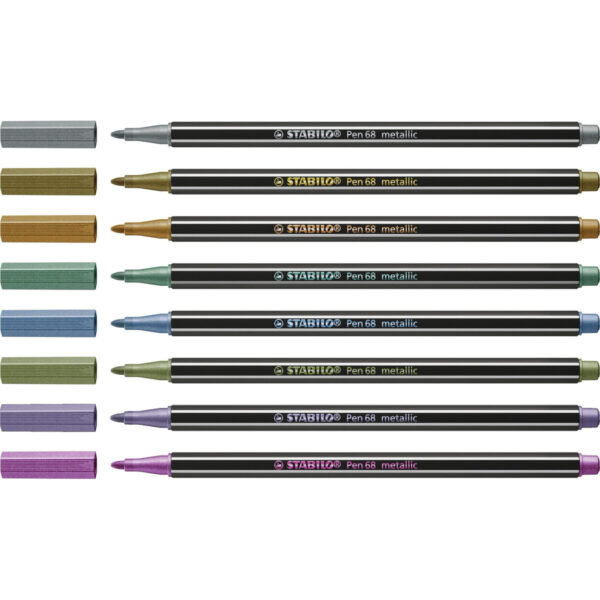 Σετ Μαρκαδόροι Stabilo Pen 68 metallic 8 Τεμάχια Πολύχρωμο - S8417666