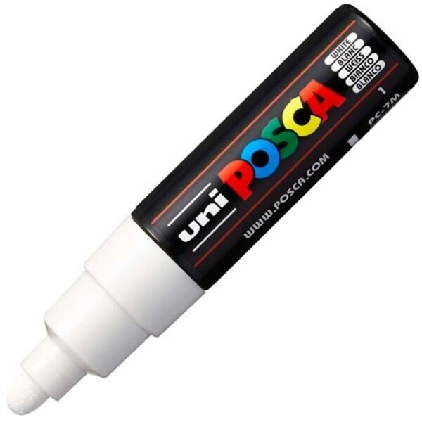 Μαρκαδόροι POSCA PC-7M Λευκό x6 - S8422564