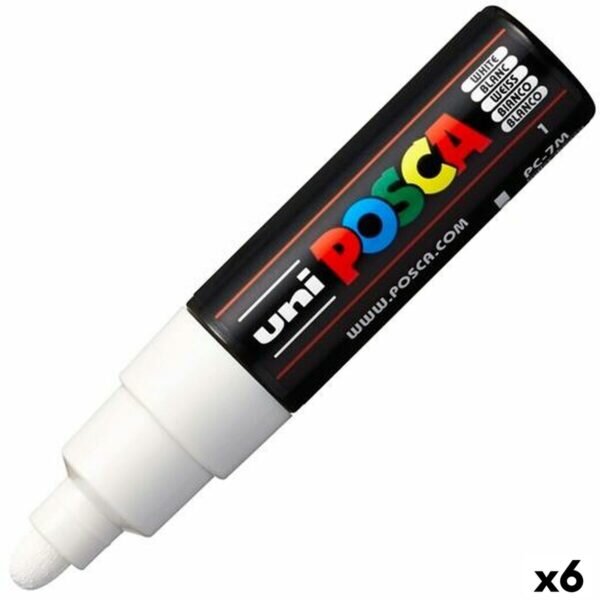 Μαρκαδόροι POSCA PC-7M Λευκό x6 - S8422564