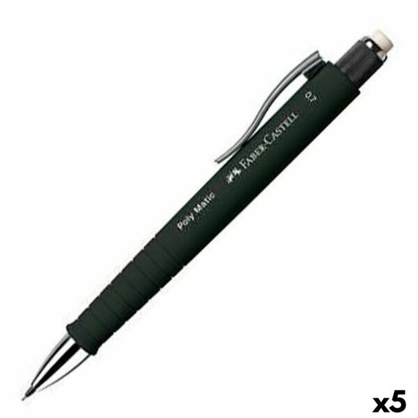 Μηχανικό Mολύβι Faber-Castell Poly Matic Μαύρο 0,7 mm (5 Μονάδες) - S8421625