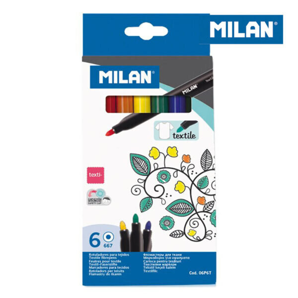 Σετ Μαρκαδόροι Milan Μπλε PVC (Ø 4 mm) - S7906436