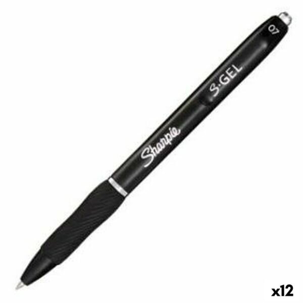 Στυλό με τζελ Sharpie S-Gel Ανασυρόμενο Μαύρο 0,7 mm (12 Μονάδες) - S8425213