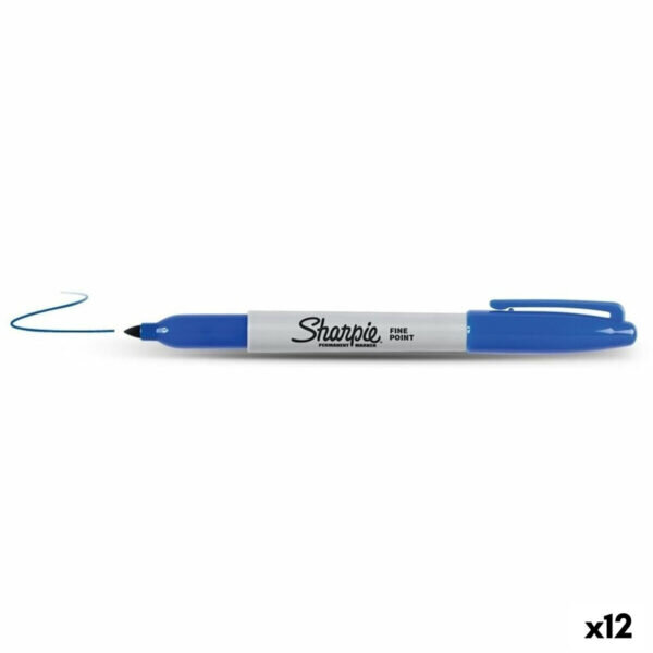 Μόνιμος δείκτης Sharpie Fine Point Μπλε 0,9 mm (12 Μονάδες) - S8425223