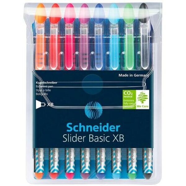 Σετ Στυλό Schneider Slider Basic XB Πολύχρωμο 8 Τεμάχια - S8417302