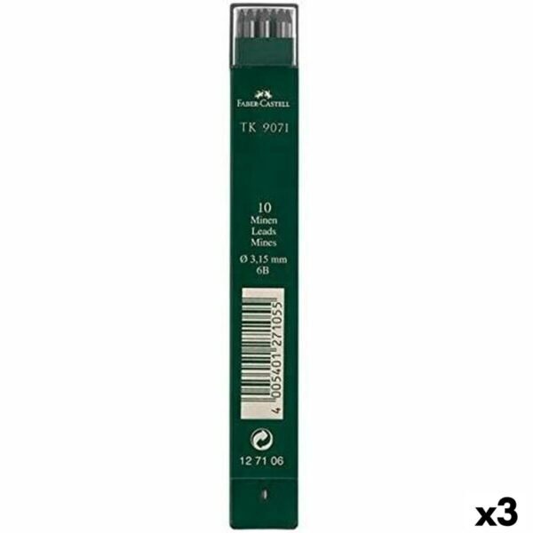 Αντικατάσταση ορυχείου Faber-Castell 6B 3,15 mm (3 Μονάδες) - S8423252