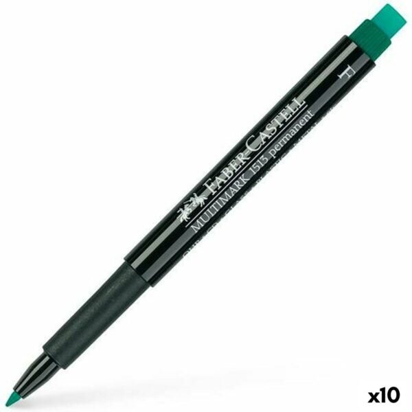 Μόνιμος δείκτης Faber-Castell Multimark 1513 F Πράσινο (x10) - S8421686