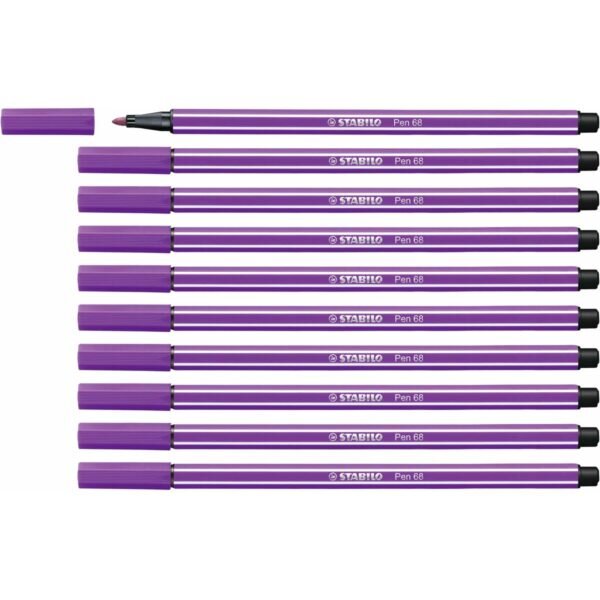 Μαρκαδόροι Stabilo Pen 68 Λιλά x10 - S8417649