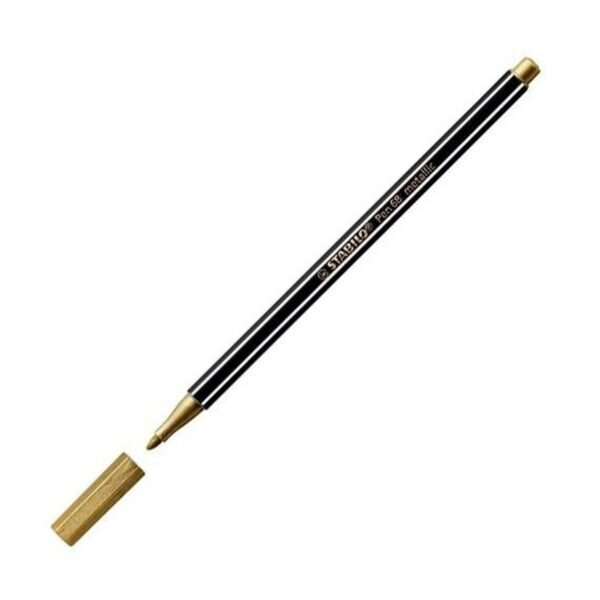 Μαρκαδόροι Stabilo Pen 68 metallic Χρυσό x10 - S8417655