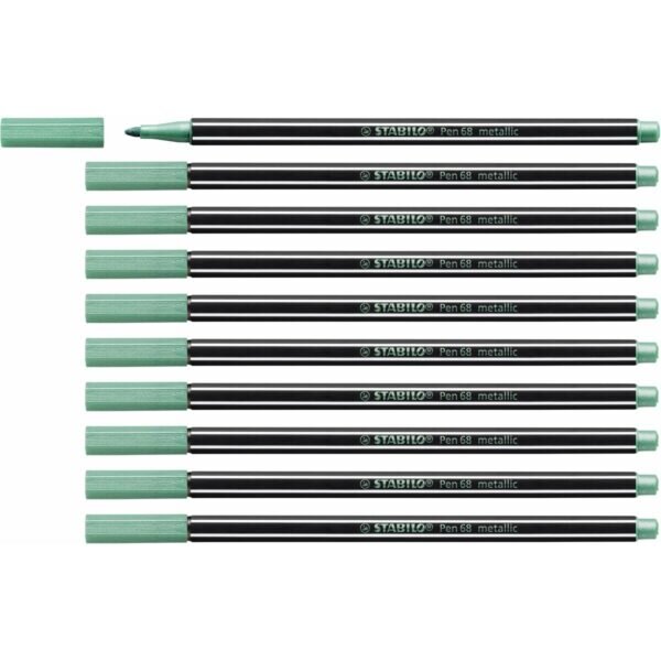 Μαρκαδόροι Stabilo Pen 68 metallic Πράσινο x10 - S8417657