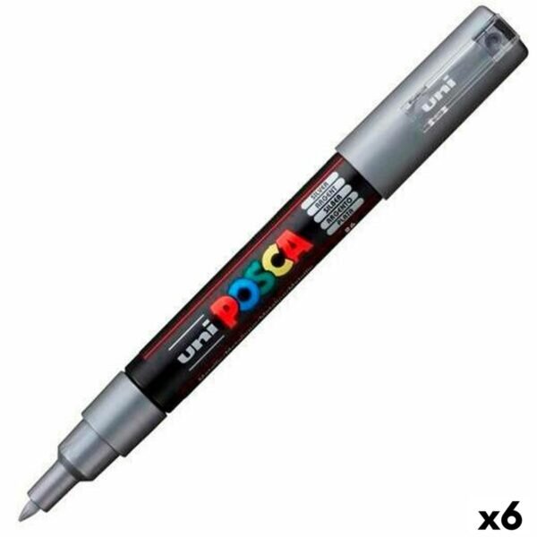 Μαρκαδόροι POSCA PC-1M Ασημί (x6) - S8422658