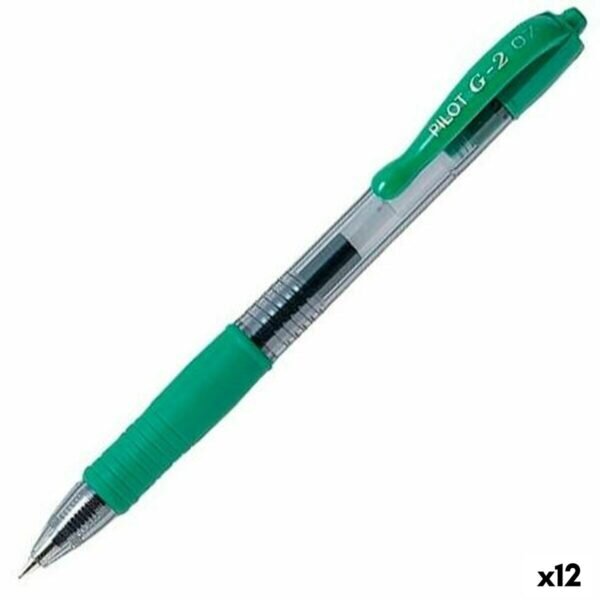 Στυλό με τζελ Pilot G-2 07 Πράσινο Ball 0,4 mm (12 Μονάδες) - S8422342