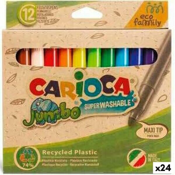 Σετ Μαρκαδόροι Carioca Jumbo Eco Family Πολύχρωμο 24 Τεμάχια (24 Μονάδες) - S8424159