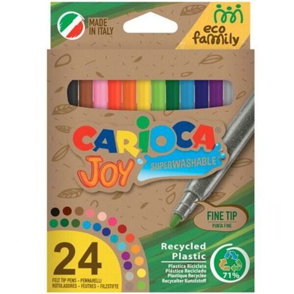 Σετ Μαρκαδόροι Carioca Joy Eco Family Πολύχρωμο 24 Τεμάχια (24 Μονάδες) - S8424160