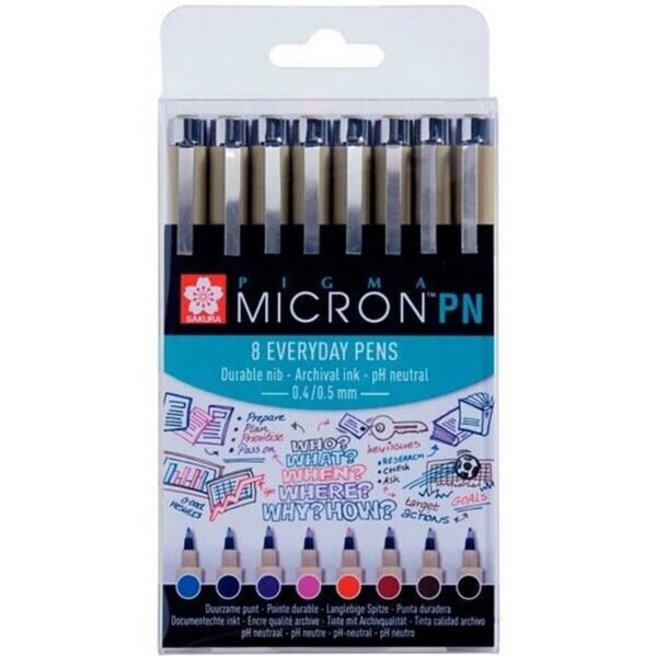 Σετ Μαρκαδόροι Talens Sakura Pigma Micron PN 8 Τεμάχια - S8418309