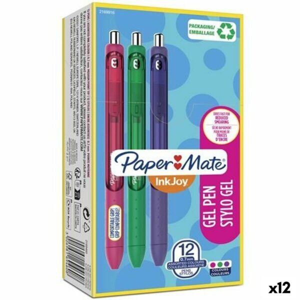 Στυλό με τζελ Paper Mate Inkjoy TK12 0,7 mm 12 Μονάδες - S8422292