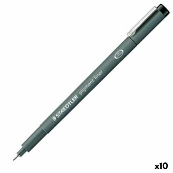 Μαρκαδόροι Staedtler Pigment Line Μαύρο (x10) - S8422966