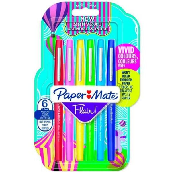 Σετ Μαρκαδόροι Paper Mate Flair Πολύχρωμο 6 Τεμάχια (x2) - S8425035