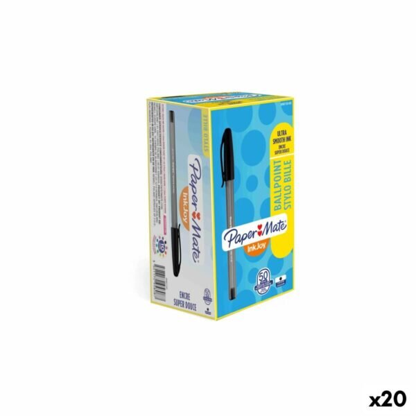 Μολύβι Paper Mate Inkjoy 50 Τεμάχια Μαύρο 1 mm (20 Μονάδες) - S8425043