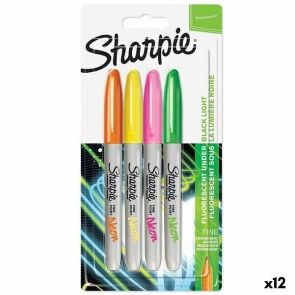 Σετ Μαρκαδόροι Sharpie Neon Πολύχρωμο 4 Τεμάχια 1 mm (12 Μονάδες) - S8425205