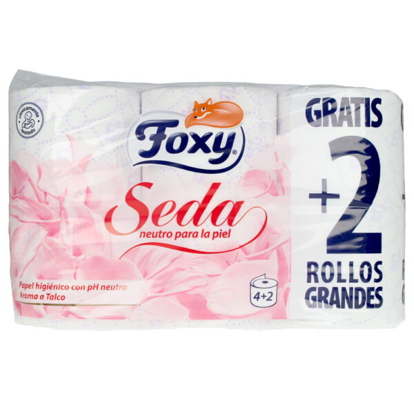 FOXY SEDA papel higiénico ph neutro aroma talco 3 capas 6 rollos - NVA5901476