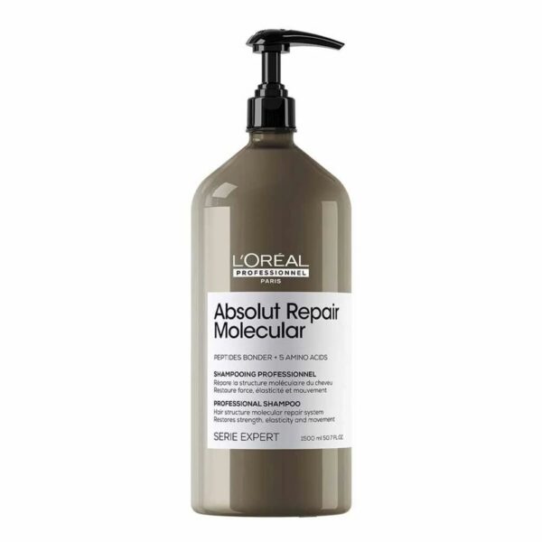 L'ORÉAL PROFESSIONNEL PARIS ABSOLUT REPAIR MOLECULAR professional sulfate-free shampoo for damaged hair 1500 ml - NVA7153571