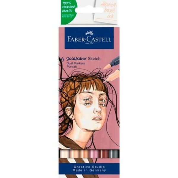 Σετ Μαρκαδόροι Faber-Castell Goldfaber Sketch - Portrait Διπλή 6 Τεμάχια - S8429293