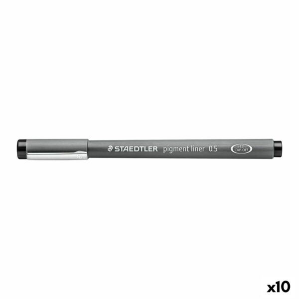 Μαρκαδόροι Staedtler Pigment Line Μαύρο (x10) - S8428670