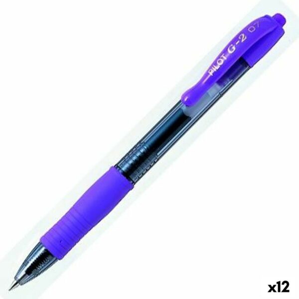 Στυλό με τζελ Pilot G-2 Βιολετί 0,7 mm (12 Μονάδες) - S8430871