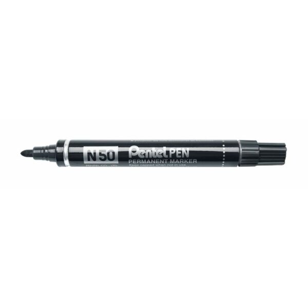 Μόνιμος δείκτης Pentel N50-BE Μαύρο 12 Μονάδες - S8414981